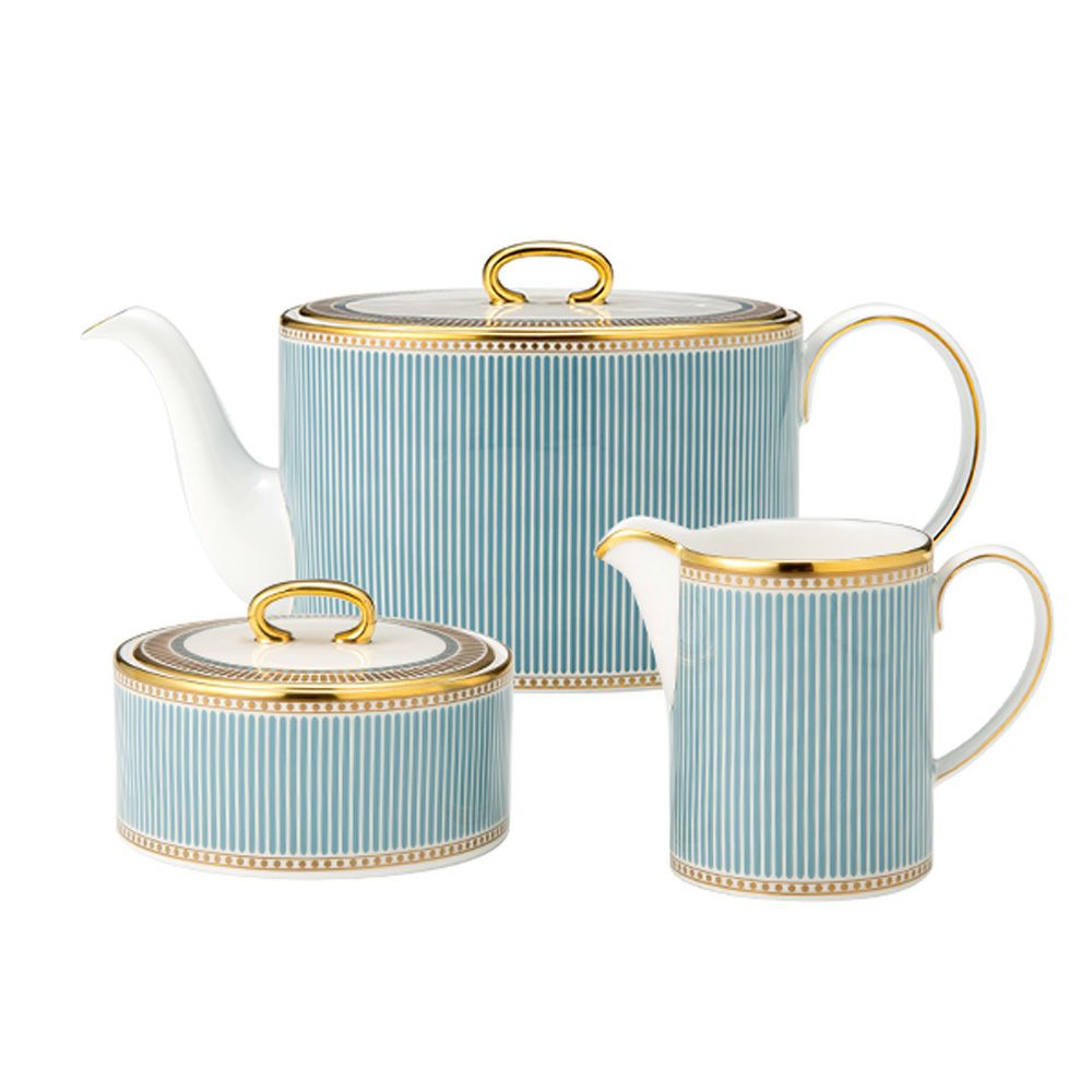 ウェッジウッド（Wedgwood） ヘリア ティーポット ＆ シュガーボックス ＆ クリーマー 3点セット