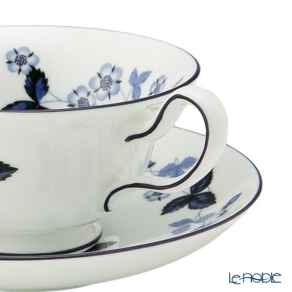 ウェッジウッド（Wedgwood） ストロベリーインクブルー ティーカップ＆ソーサー ピオニー 200ml ペア