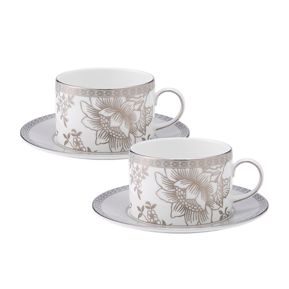 ウェッジウッド（Wedgwood） シルバートンキン ティーカップ＆ソーサー 250ml ペア