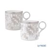ウェッジウッド（Wedgwood） シルバートンキン マグカップ 350ml ペア ホワイト＆シルバーストライプ