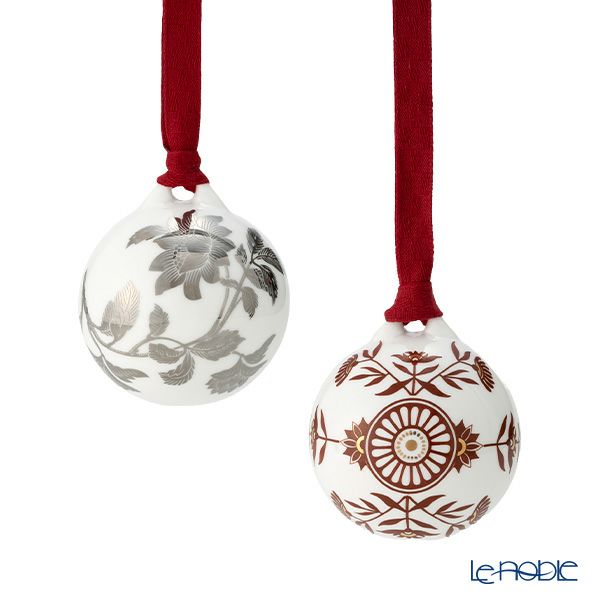 ウェッジウッド（Wedgwood） ホリデイオーナメント ぺア シルバートンキン No.1 ＆ レッドスプレンダー No.1