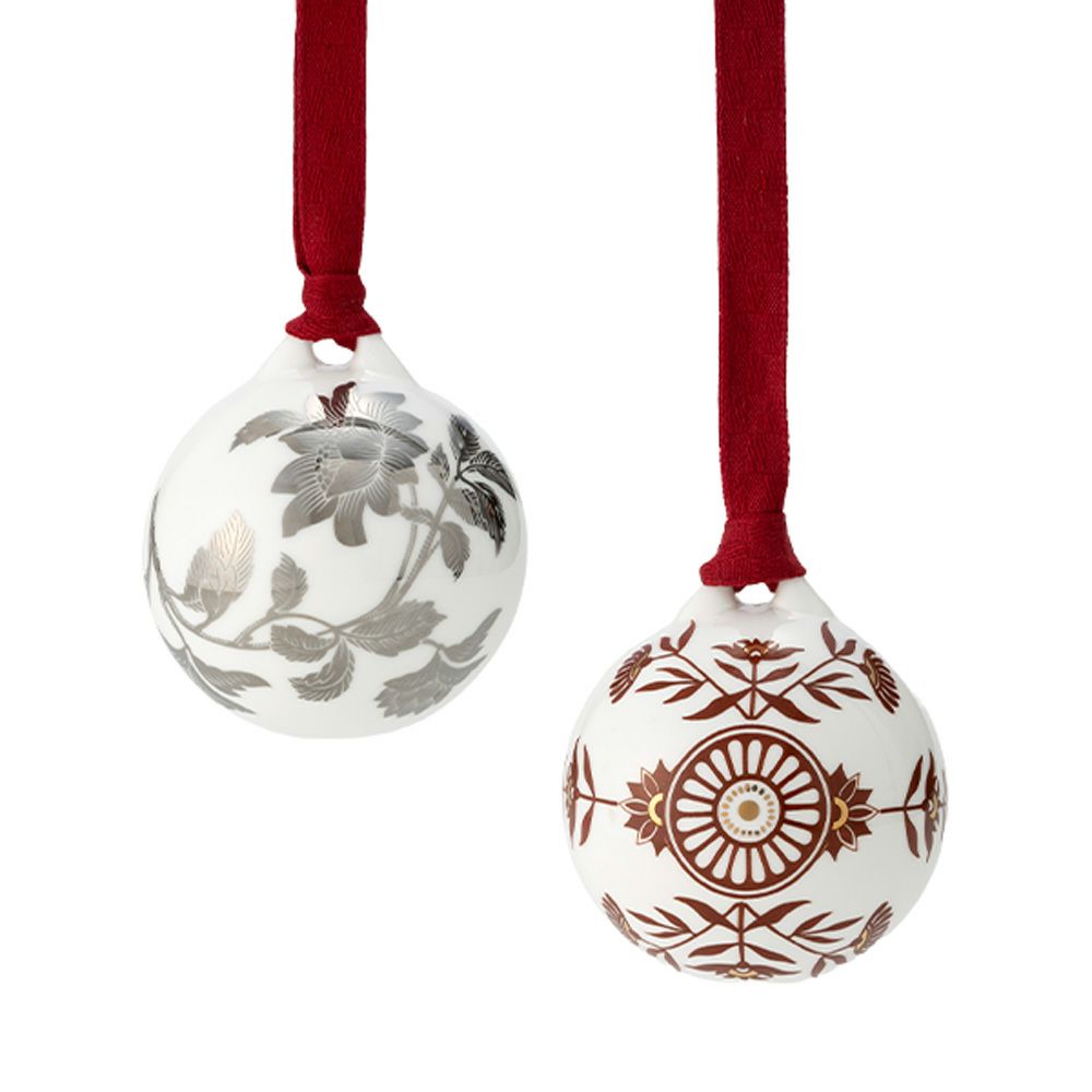 ウェッジウッド（Wedgwood） ホリデイオーナメント ぺア シルバートンキン No.1 ＆ レッドスプレンダー No.1