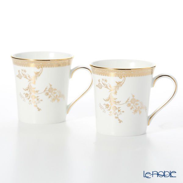 ウェッジウッド（Wedgwood） ヴェラ・ウォン ヴェラレース ゴールド マグカップ 300ml ペア