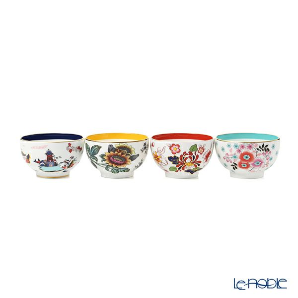 ウェッジウッド（Wedgwood）ワンダーラスト ティーボール（ボウル）／湯呑み 150ml 4個セット イエロー／レッド／グリーン／ブルー