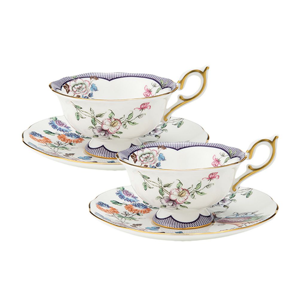 ウェッジウッド（Wedgwood） ワンダーラスト フォーチュン ティーカップ＆ソーサー 180ml ペア