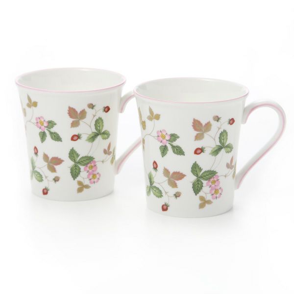 ウェッジウッド（Wedgwood） ワイルドストロベリー カジュアル マグ 300ml ピンク ペア