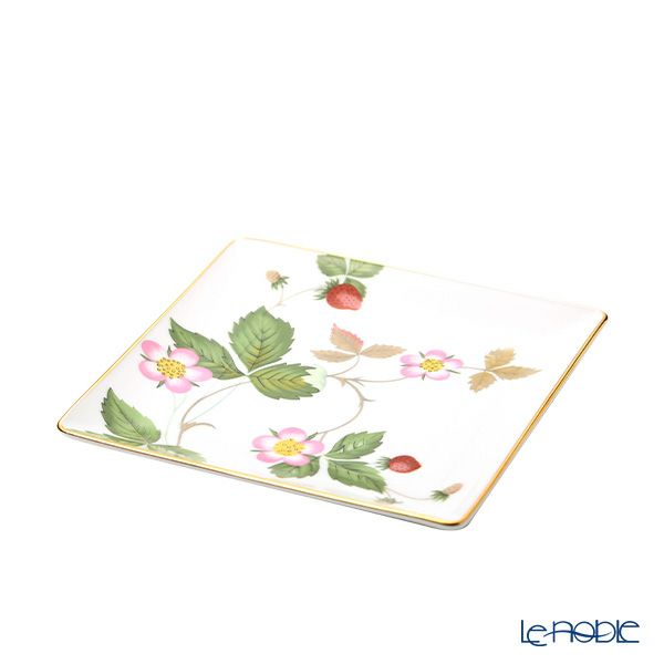 ウェッジウッド（Wedgwood） ワイルドストロベリー スクエアトレイ／角皿 14.5cm ペア