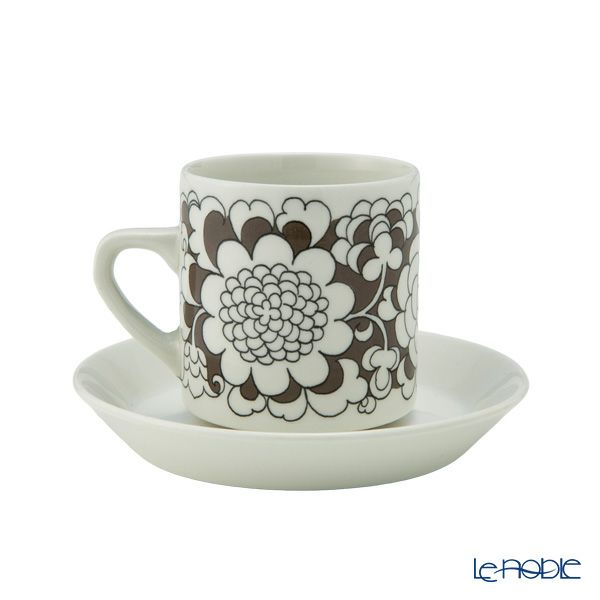 【1点限り】北欧ヴィンテージ アラビア（ARABIA） ガーデニア／Gardenia カップ＆ソーサー