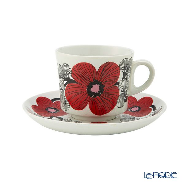 【1点限り】北欧ヴィンテージ アラビア（ARABIA） イソクッカ／Isokukka カップ＆ソーサー