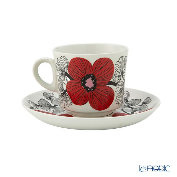 【1点限り】北欧ヴィンテージ アラビア（ARABIA） イソクッカ／Isokukka カップ＆ソーサー