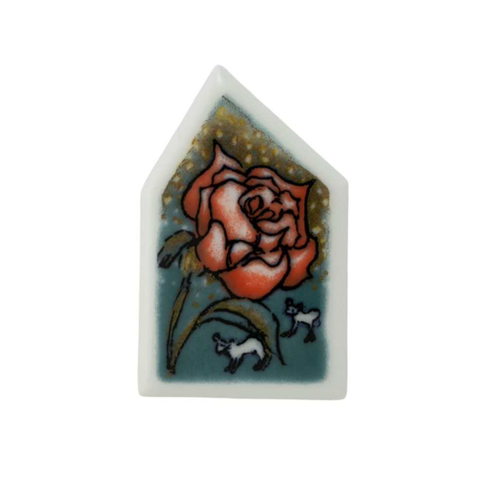 【1点限り】北欧ヴィンテージ アラビア（ARABIA）あなたにバラをあげたい ブローチ