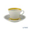 【1点限り】北欧ヴィンテージ ロールストランド（RORSTRAND）ブライトイエローリーフ コーヒーカップ＆ソーサー