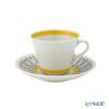 【1点限り】北欧ヴィンテージ ロールストランド（RORSTRAND）ブライトイエローリーフ コーヒーカップ＆ソーサー