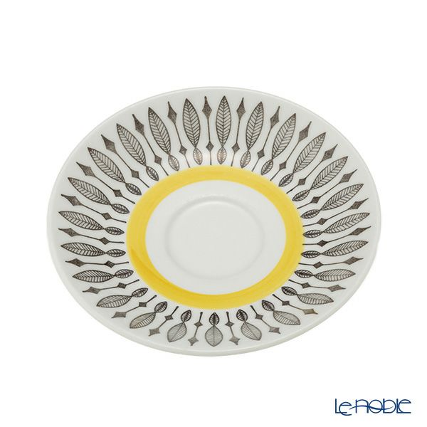 【1点限り】北欧ヴィンテージ ロールストランド（RORSTRAND）ブライトイエローリーフ コーヒーカップ＆ソーサー