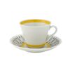 【1点限り】北欧ヴィンテージ ロールストランド（RORSTRAND）ブライトイエローリーフ コーヒーカップ＆ソーサー