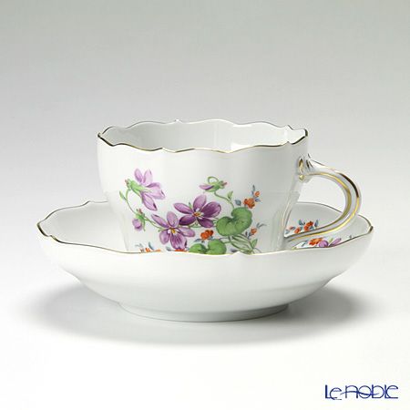 マイセン（Meissen） ビンテージフラワー2 コーヒーカップ＆ソーサー 200ml スミレ 04c004／00582