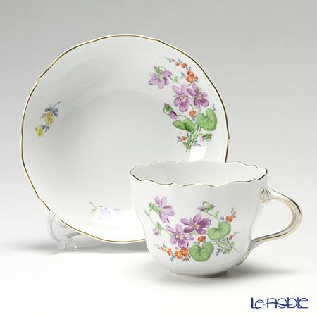 マイセン（Meissen） ビンテージフラワー2 コーヒーカップ＆ソーサー 200ml スミレ 04c004／00582