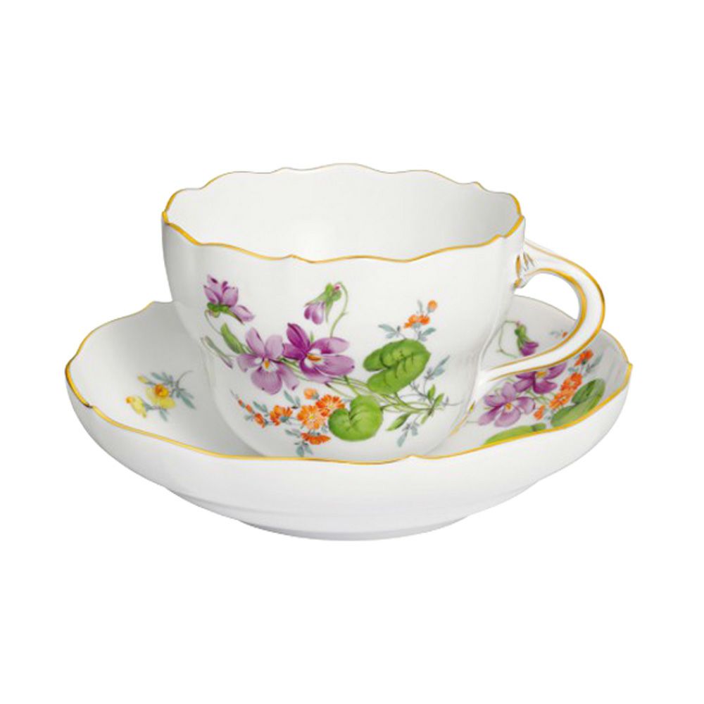 マイセン（Meissen） ビンテージフラワー2 コーヒーカップ＆ソーサー 200ml スミレ 04c004／00582