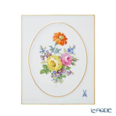 マイセン（Meissen） ベーシックフラワー（五つ花） 陶板 18×15cm ロサ