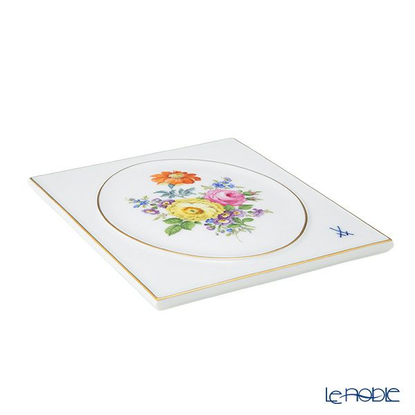 マイセン（Meissen） ベーシックフラワー（五つ花） 陶板 18×15cm ロサ・ガリカ 100110／53n32／28