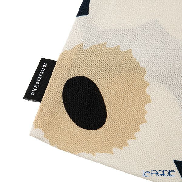 マリメッコ（marimekko） Pieni Unikko ピエニ ウニッコ ファブリックバッグ／エコバッグ／トートバッグ 43×43cm ミッドナイトブルー×クリーム 074528-518／25AW