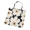 マリメッコ（marimekko） Pieni Unikko ピエニ ウニッコ ファブリックバッグ／エコバッグ／トートバッグ 43×43cm ミッドナイトブルー×クリーム 074528-518／25AW