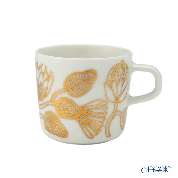 マリメッコ（marimekko） Tiara ティアラ コーヒーカップ 200ml ホワイト×ゴールド 074547-120／25AW