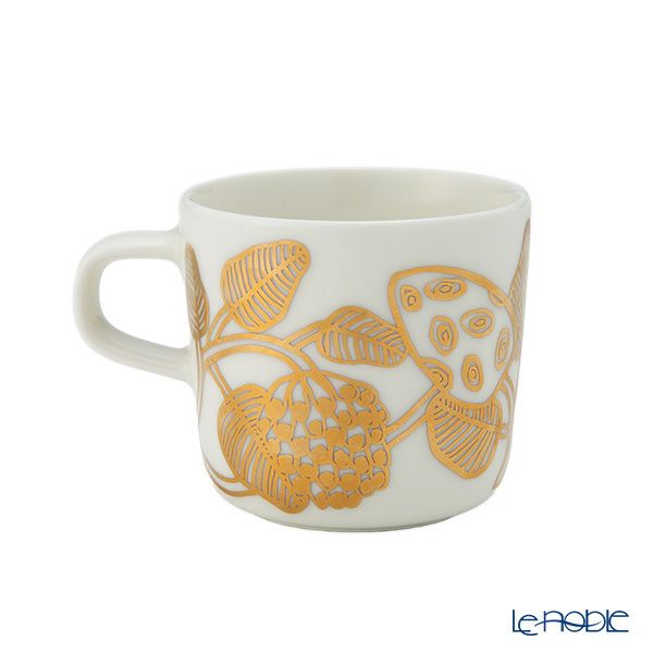 マリメッコ（marimekko） Tiara ティアラ コーヒーカップ 200ml ホワイト×ゴールド 074547-120／25AW
