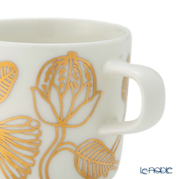 マリメッコ（marimekko） Tiara ティアラ コーヒーカップ 200ml ホワイト×ゴールド 074547-120／25AW