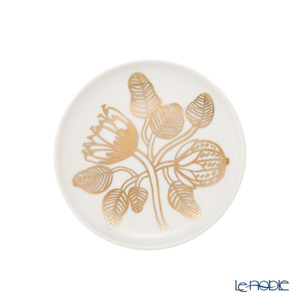 マリメッコ（marimekko） Tiara ティアラ プレート 13.5cm ホワイト×ゴールド 074548-120／25AW