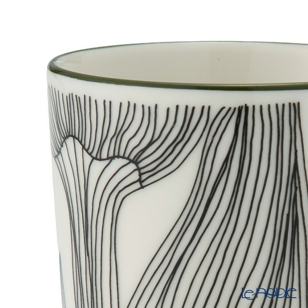マリメッコ（marimekko） Kukat Puhkeavat クカット プーケアヴァット／花咲く マグカップ 250ml フォレストグリ―ン×ブラック 074495-196／25AW