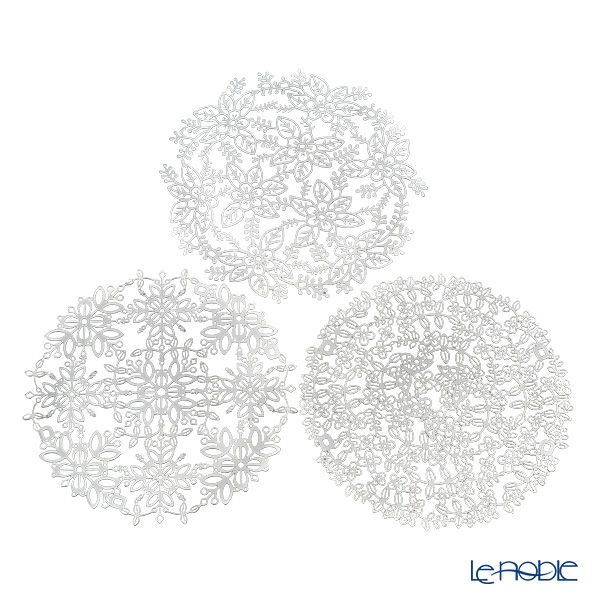 ディ・エクリュデザイン クロススタンド 3段 M パピオン 直径27×高さ46cm ステンレス製 ローザ／パピヨン／花 【折りたたみ式】