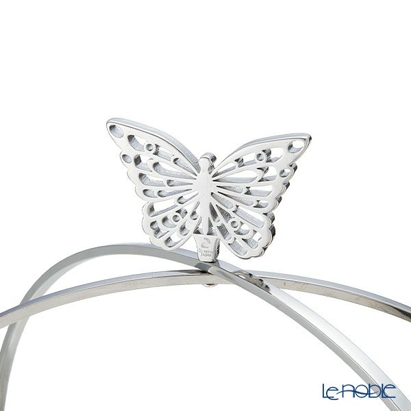 ディ・エクリュデザイン クロススタンド 3段 M パピオン 直径27×高さ46cm ステンレス製 ローザ／パピヨン／花 【折りたたみ式】