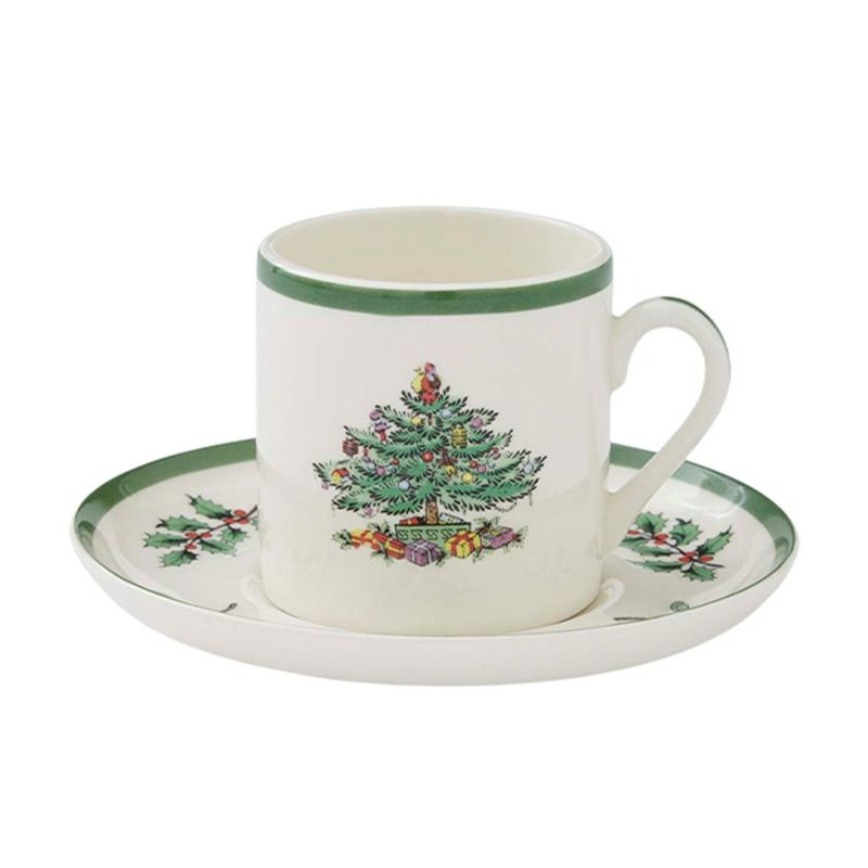スポード クリスマスツリー エスプレッソカップ＆ソーサー 90ml