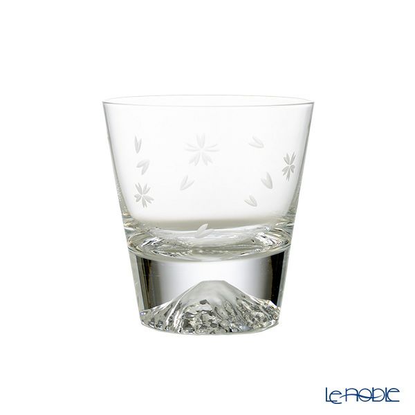 【伝統工芸】田島硝子 富士山グラス 桜切子 紅白ペア ロックグラス 270ml TG21-015-2RPS 紅白ペア【木箱入】