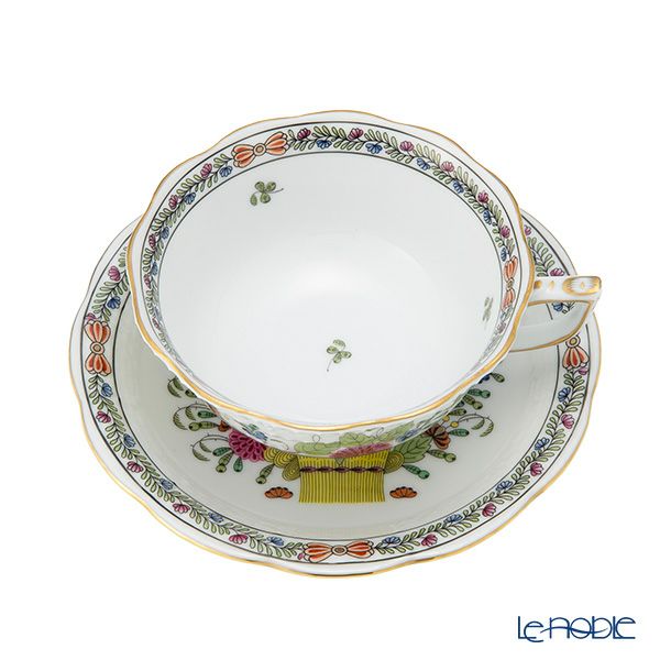 ヘレンド インドの華多彩色 FD ティーカップ＆ソーサー ロウ 200ml 00734-0-00