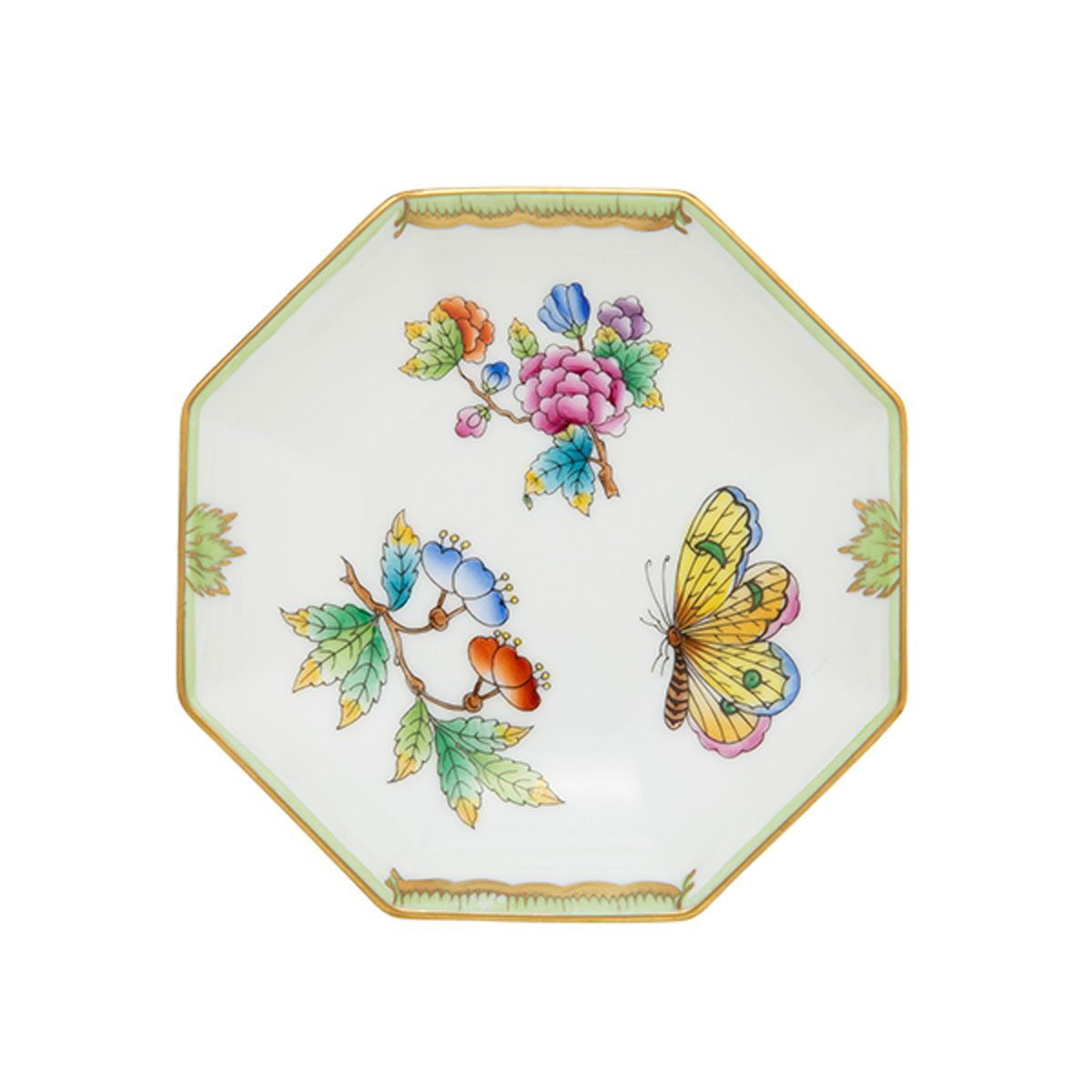ヘレンド ヴィクトリア・ブーケ VBO 小皿 オクタゴナル 11cm 04307-1-00
