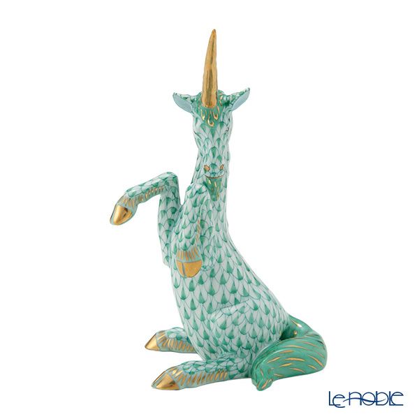 ヘレンド ヘレンド人形 VHV ユニコーン エカイユグリーン 15360-0-00