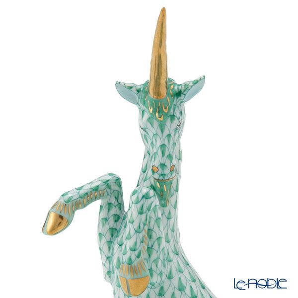 ヘレンド ヘレンド人形 VHV ユニコーン エカイユグリーン 15360-0-00
