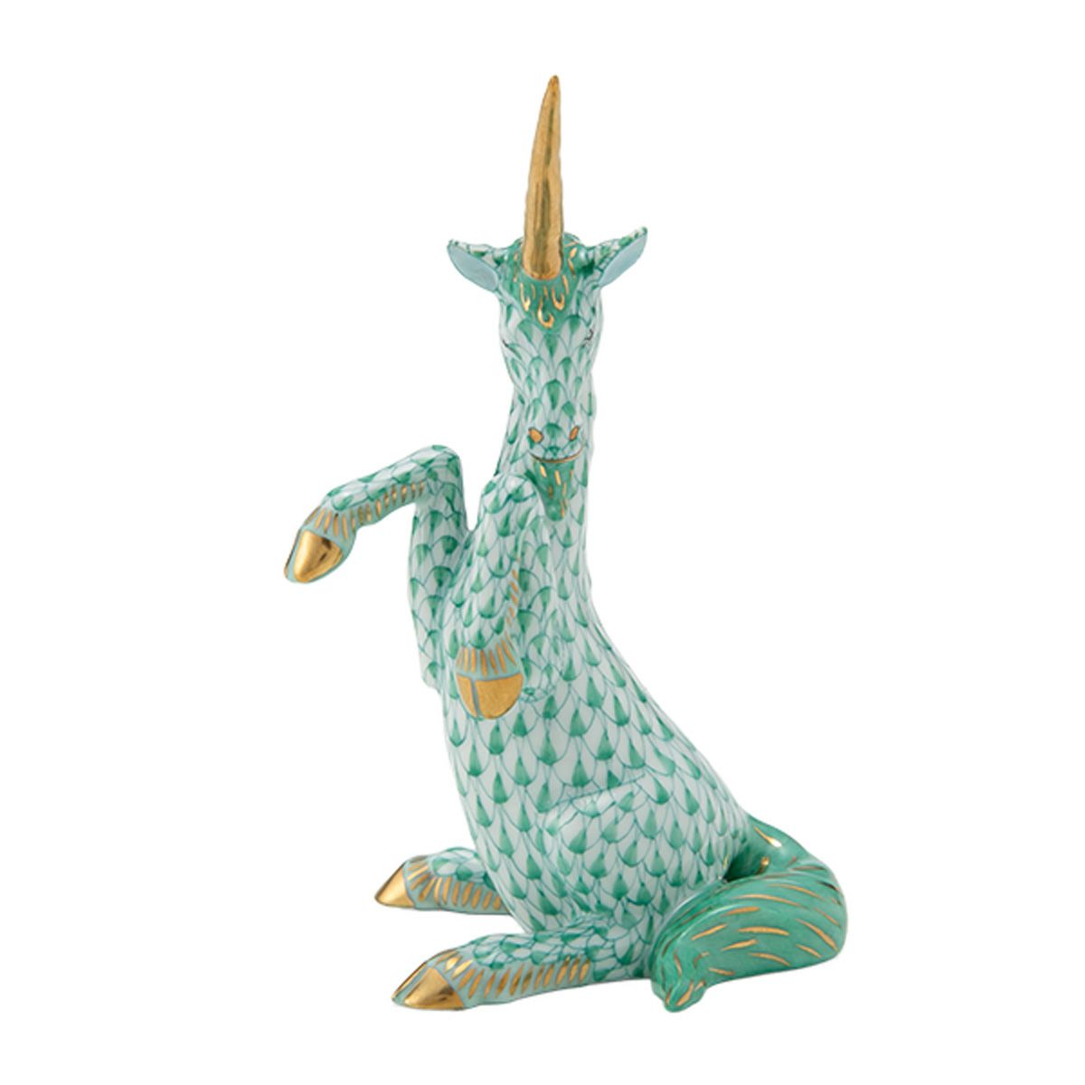 ヘレンド ヘレンド人形 VHV ユニコーン エカイユグリーン 15360-0-00