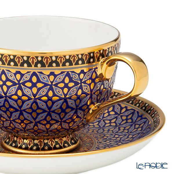 ブランベンジャロン工房 ティーカップ＆ソーサー ピクンブルーゴールド