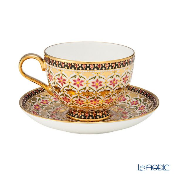 ブランベンジャロン工房 ティーカップ＆ソーサー ピクンプームゴールドピンク