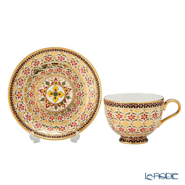 ブランベンジャロン工房 ティーカップ＆ソーサー ピクンプームゴールドピンク