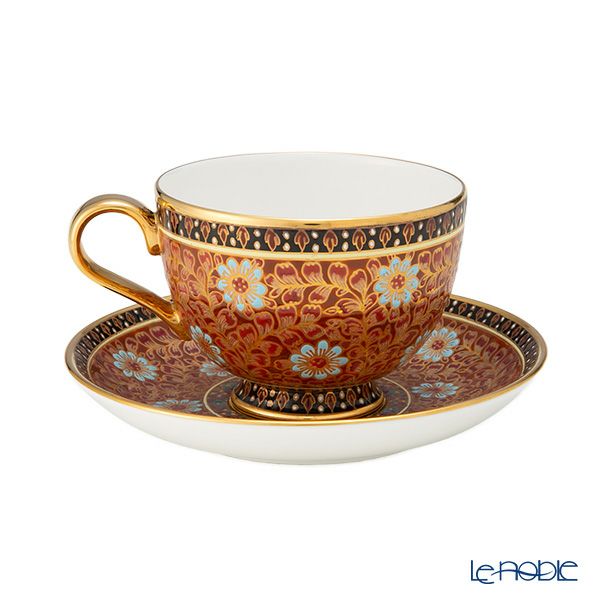 ブランベンジャロン工房 ティーカップ＆ソーサー チャックリーメタリックハニー