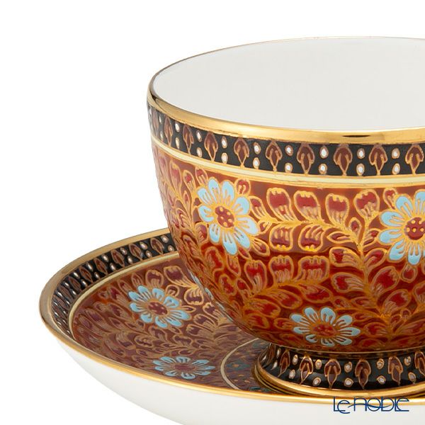 ブランベンジャロン工房 ティーカップ＆ソーサー チャックリーメタリックハニー