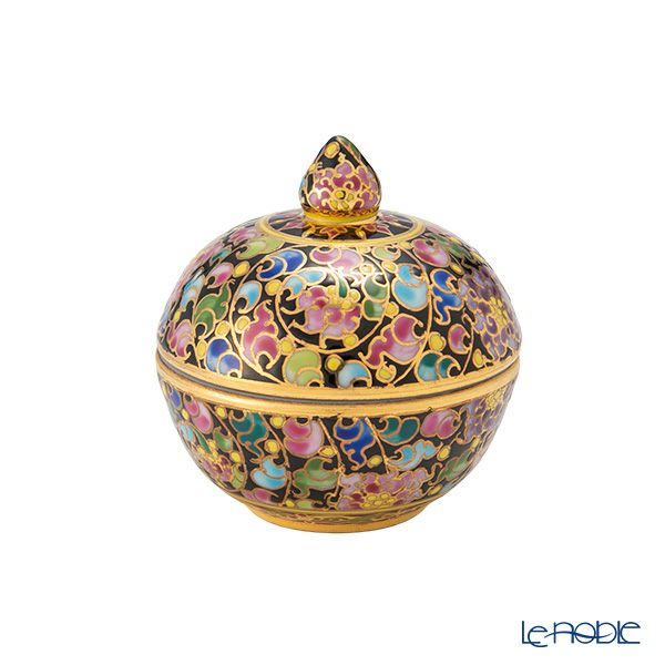 ブランベンジャロン工房 小物入れ フラワーズ 多彩ブラック