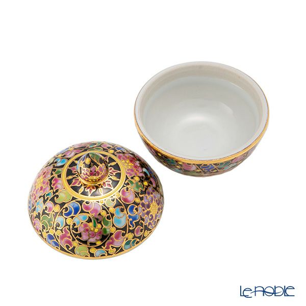 ブランベンジャロン工房 小物入れ フラワーズ 多彩ブラック