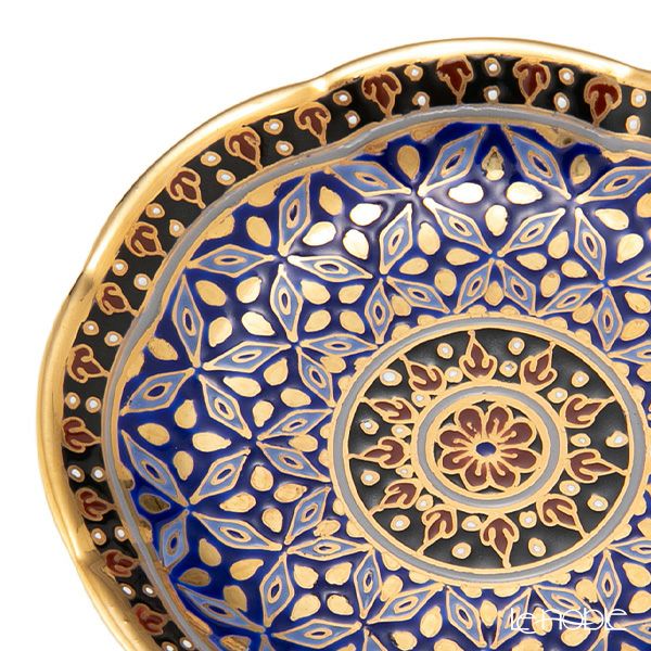 ブランベンジャロン工房 ミニプレート ピクンブルーゴールド