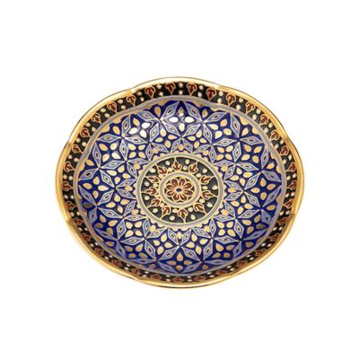ブランベンジャロン工房 ミニプレート ピクンブルーゴールド