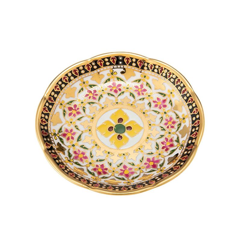 ブランベンジャロン工房 ミニプレート ピクンプームゴールドピンク